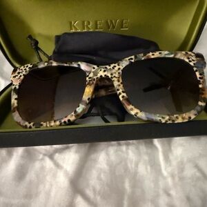 KREWE Leopard Print Sunglasses